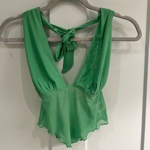 Princess Polly - Green crop top